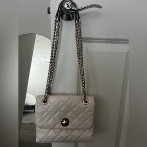 Kate Spade White Quilted Chain Shoulder Bag